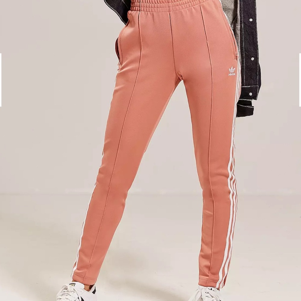 Adidas Pink 3-Stripe Track Pants